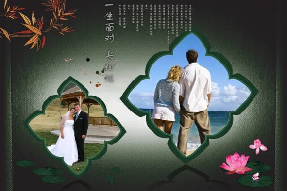 愛情＆ロマンチック photo templates 中国の絵1